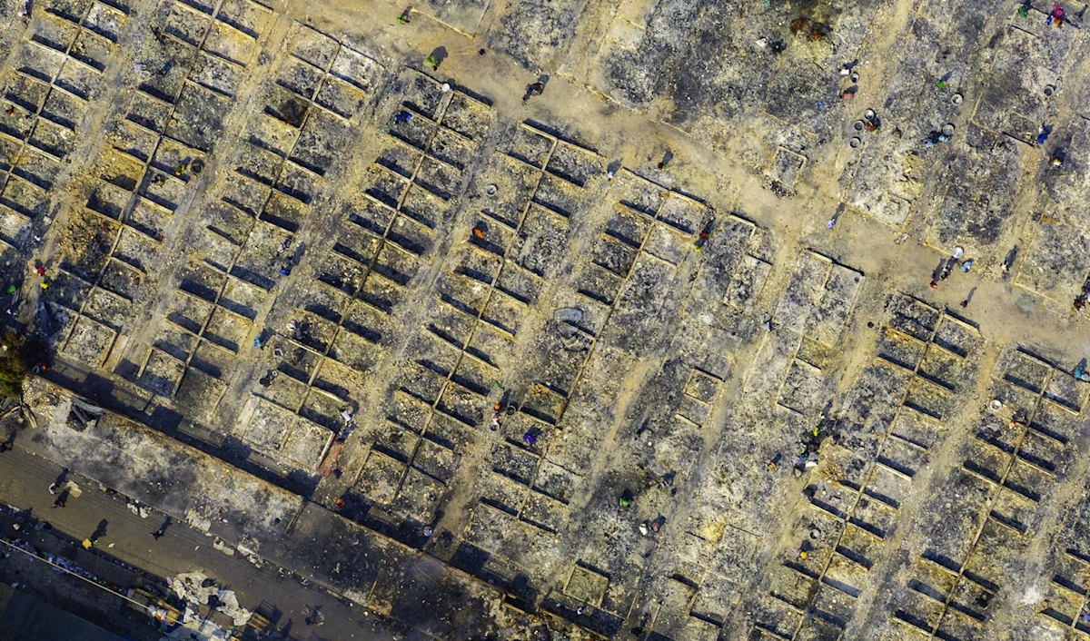 The aftermath of the Kantamanto Fire in January 2025 (OR Foundation)